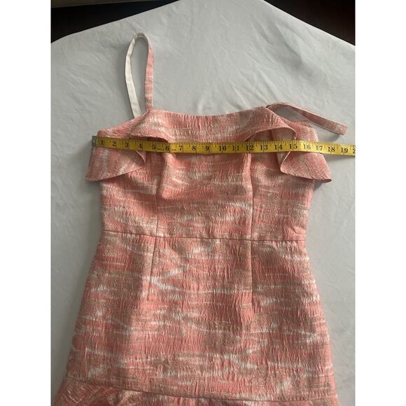 Hutch Ruffled Neckline Shift Mini Dress Womens Size 6 Pink Party Event NWT - Picture 5 of 8